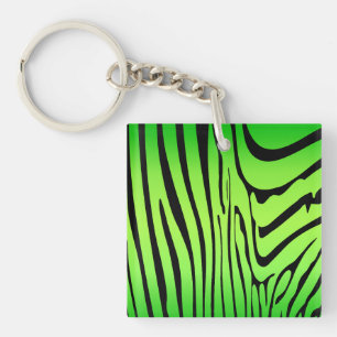 Zesty Zebra Green Schlüsselanhänger