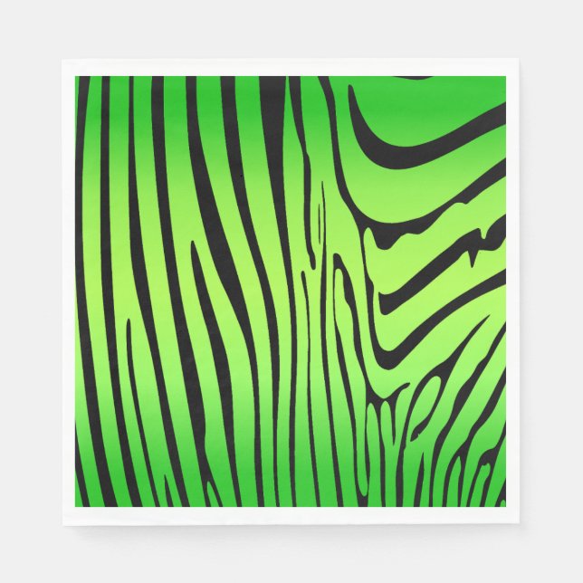 Zesty Zebra Green Serviette (Vorderseite)