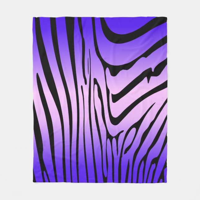 Zesty Zebra Lila Fleecedecke (Vorderseite)