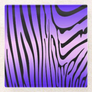 Zesty Zebra Lila Glasuntersetzer