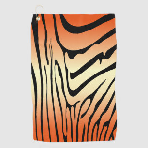 Zesty Zebra Orange Golfhandtuch