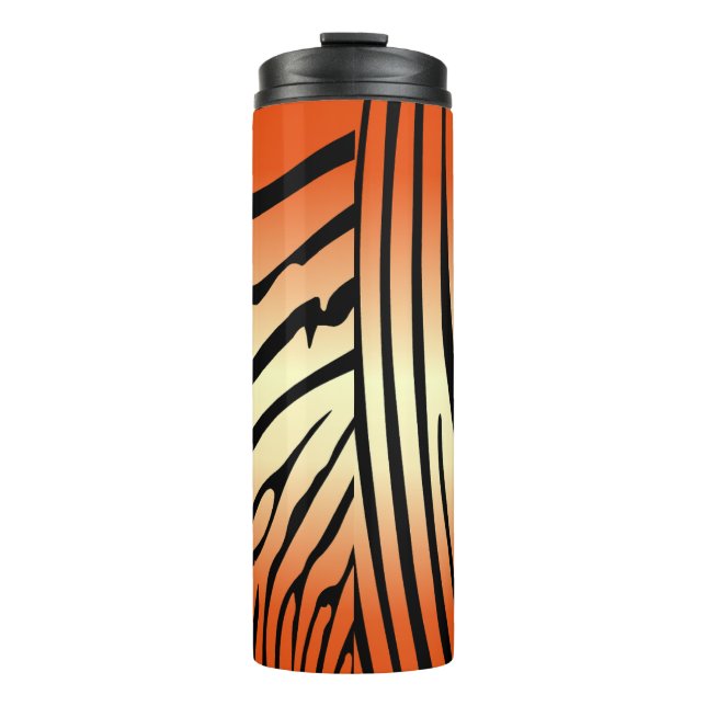 Zesty Zebra Orange Thermosbecher (Vorderseite)