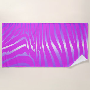 Zesty Zebra Pink Beach Handtuch