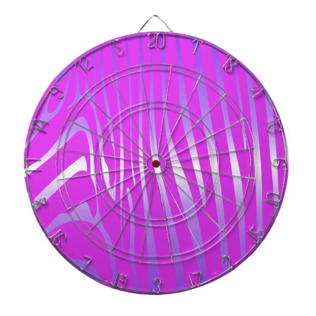 Zesty Zebra Pink Dart Board Dartscheibe (vorne)