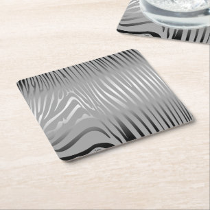 Zesty Zebra Rechteckiger Pappuntersetzer
