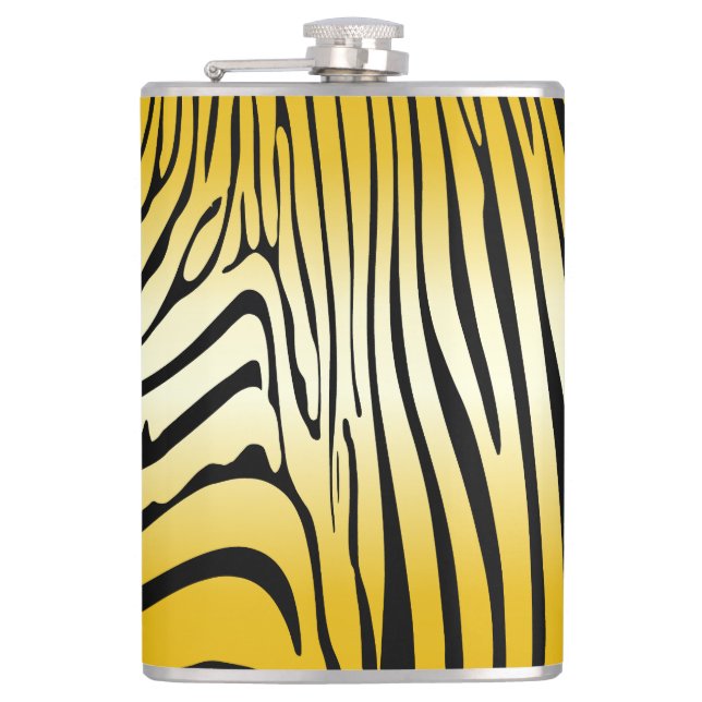 Zesty Zebra Yellow Flachmann (Vorderseite)