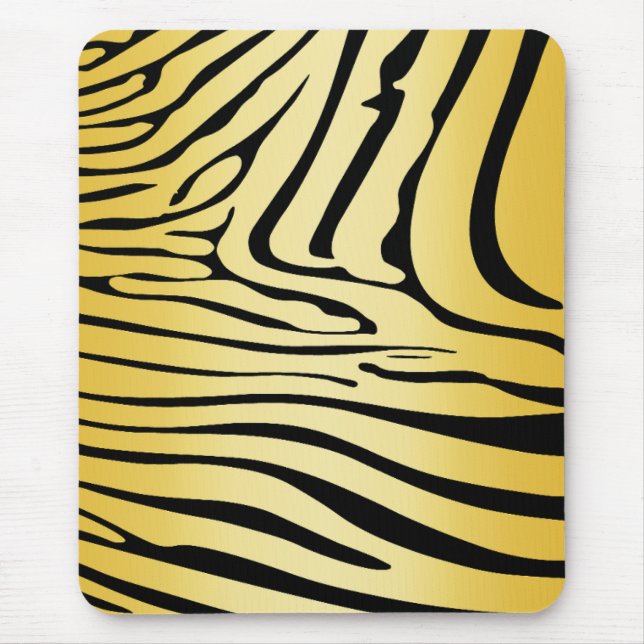 Zesty Zebra Yellow Mousepad (Vorne)
