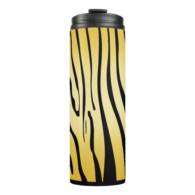 Zesty Zebra Yellow Thermosbecher (Vorderseite)