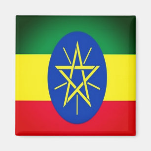 ZET001 ETHIOPIEN, FLAG, Afrika, Kühlschrank Magnet