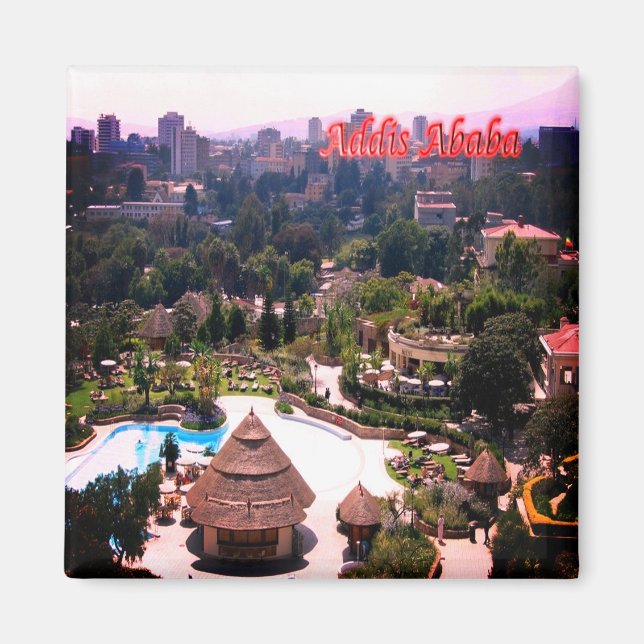 zET008 ADDIS ABABA, Äthiopien, Afrika, Kühlschrank Magnet (Vorne)