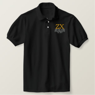 Zeta Chi bestickt Polo