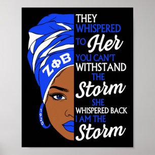 Zeta Phi Beta Sorority Schwarze Frauen Stolz Melan Poster