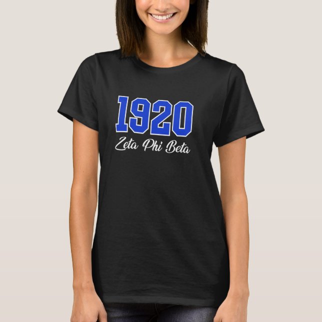 Zeta Phi Beta Studentinnenverbindung Paraphernalia T-Shirt (Vorderseite)