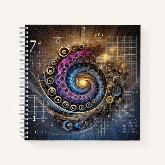 Zeta & Spiral Mathematik Notizbuch (Vorderseite)