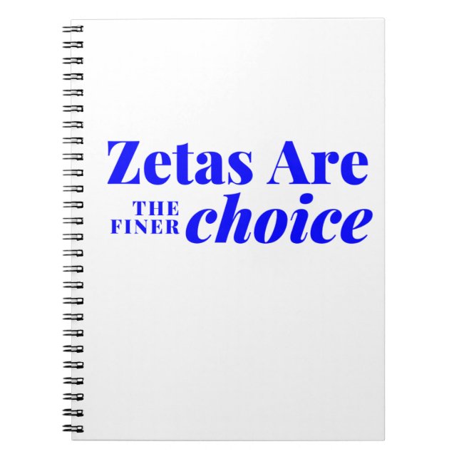 Zetas sind das ideale Notebook Notizblock (Vorderseite)