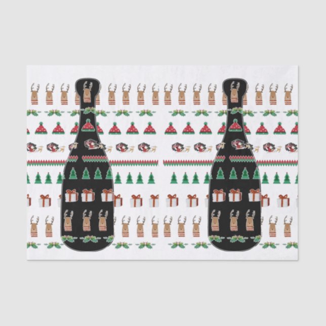 Zettel für Geschenke Umhüllung Mutter, Vater, Fami Seidenpapier (Vorderseite)