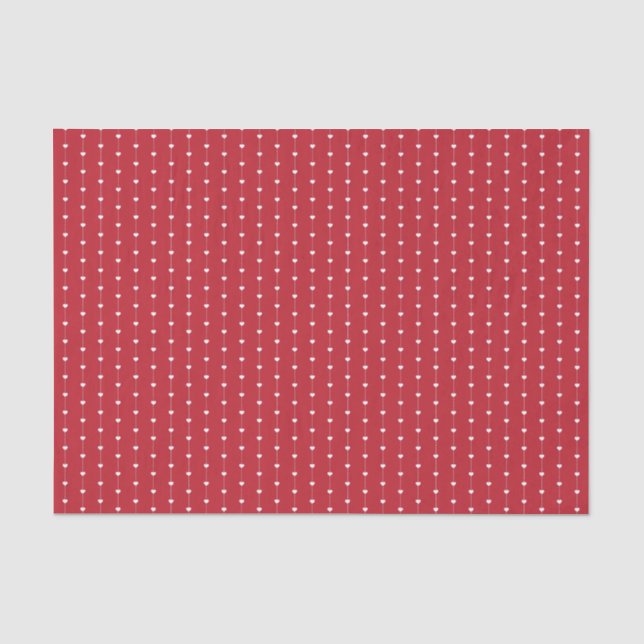 Zettelpapier zum Muster eines roten Herzens Seidenpapier (Vorderseite)