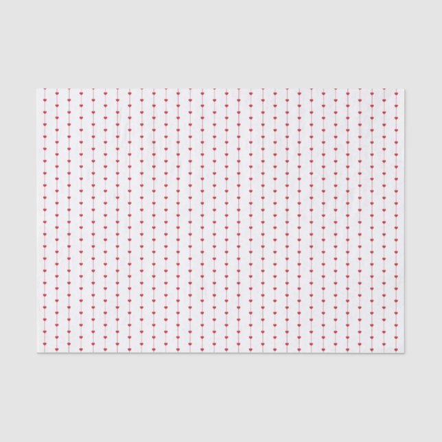 Zettelpapier zum Muster eines roten Herzens Seidenpapier (Vorderseite)