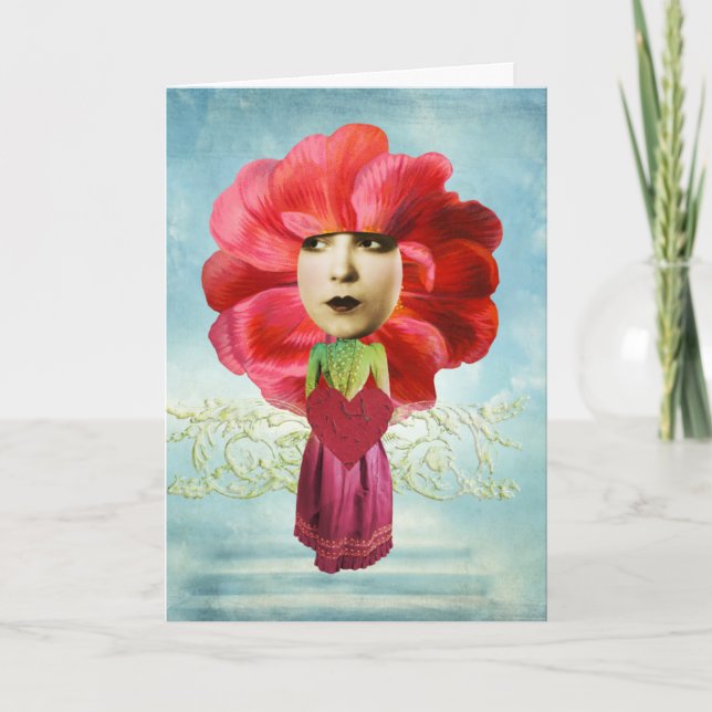 Zetti Flower Girl Collage, Geburtstag Karte (Vorderseite)