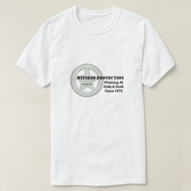 Zeugenschutz (Abzeichen) - Ein MisterP-Shirt T-Shirt (Design vorne)