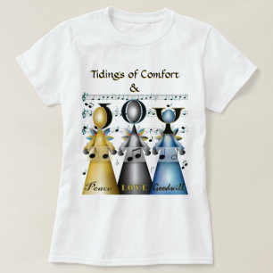 Zeugnisse des Komforts und fröhliche Weihnachtslie T-Shirt