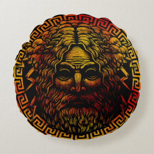Zeus alte Schildkunst Rundes Kissen