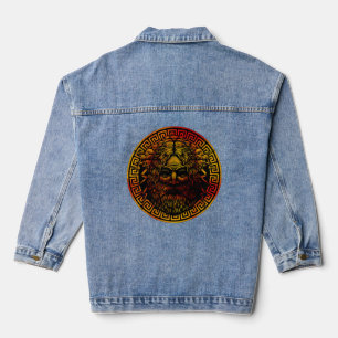 Zeus' antiker Schild Kunstprint Jeansjacke