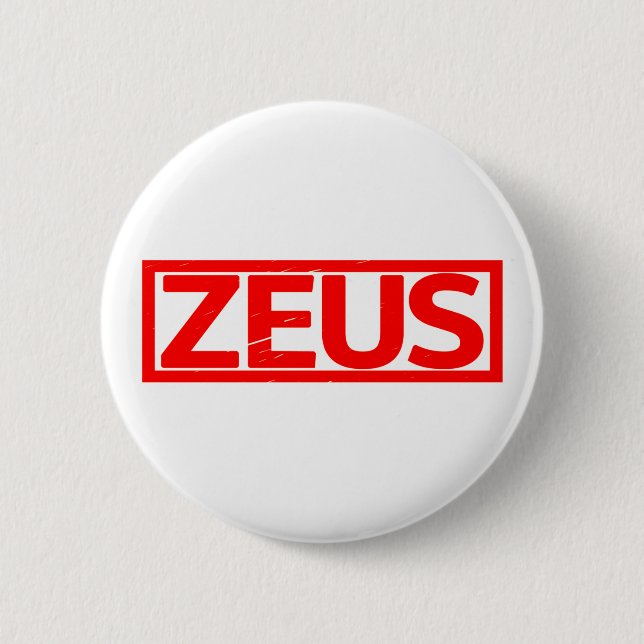 Zeus-Briefmarke Button (Vorderseite)