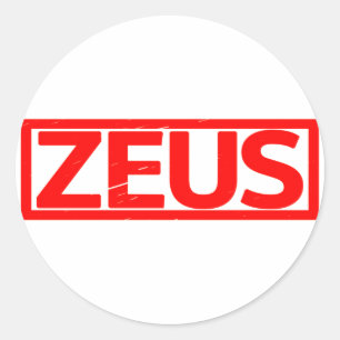 Zeus-Briefmarke Runder Aufkleber