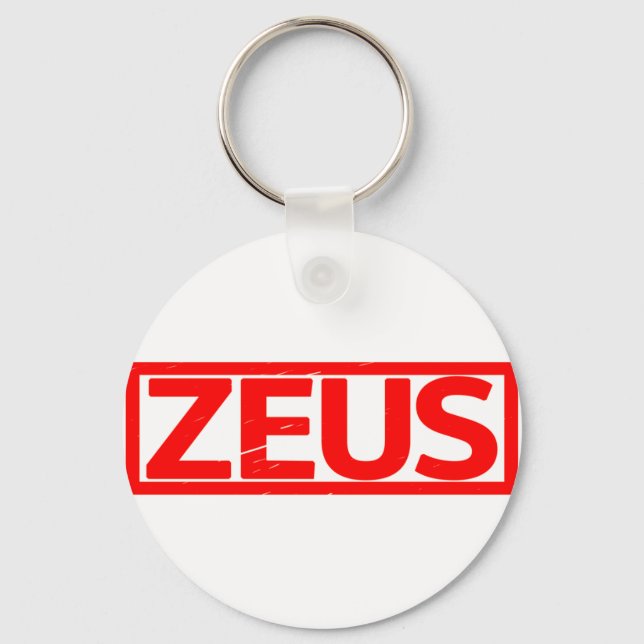 Zeus-Briefmarke Schlüsselanhänger (Vorderseite)
