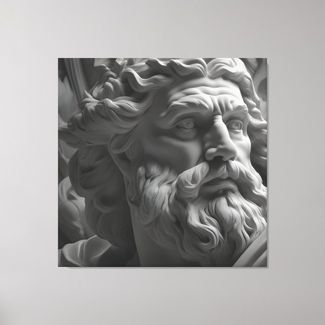 Zeus Gott Leinwanddruck (Vorderseite)