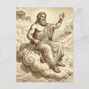 Zeus Griechische Mythologie Postkarte