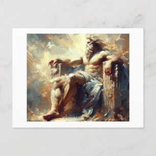 Zeus griechischer Gott von allen, Postkarte