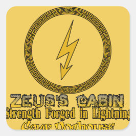 Zeus-Heftpflaster Quadratischer Aufkleber