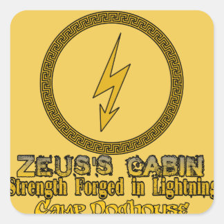 Zeus-Heftpflaster Quadratischer Aufkleber