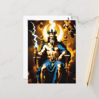 Zeus Jupiter Griechische Mythologie Gods Baroque Postkarte