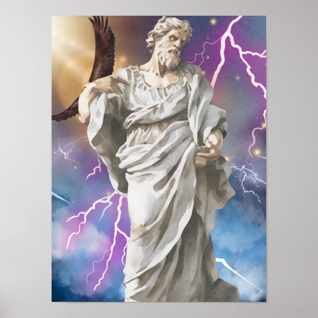 Zeus, König der Götter Poster (Vorne)