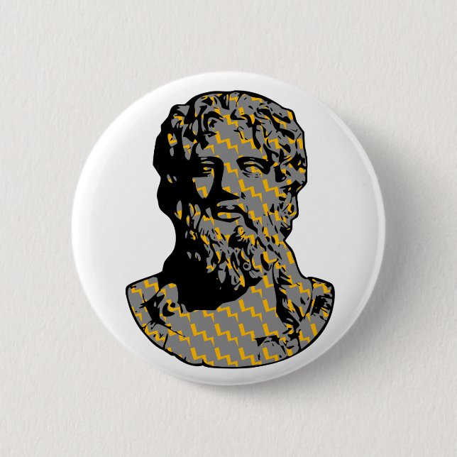 Zeus-Marmorstatue Button (Vorderseite)