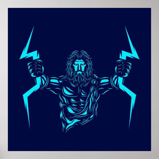 Zeus-Mythologie Pop Art Poster (Vorne)