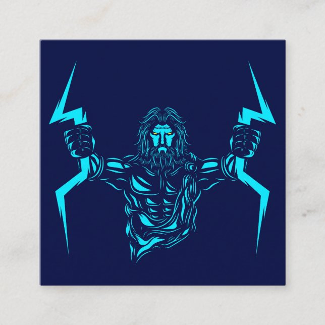 Zeus-Mythologie Pop Art Quadratische Visitenkarte (Vorderseite)