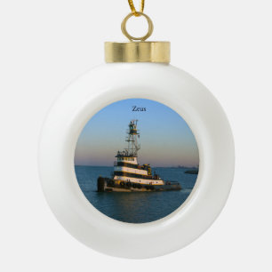 Zeus- oder Schneeflockenschmuck Keramik Kugel-Ornament