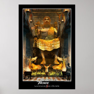 Zeus-Statue an der Olympia Poster