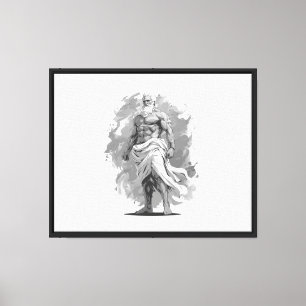 Zeus Stretched Canvas Print Art Leinwanddruck