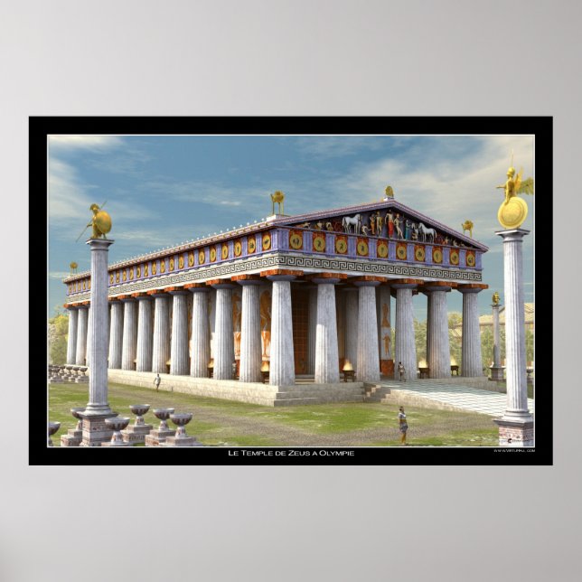 Zeus Tempel bei Olympia Poster (Vorne)