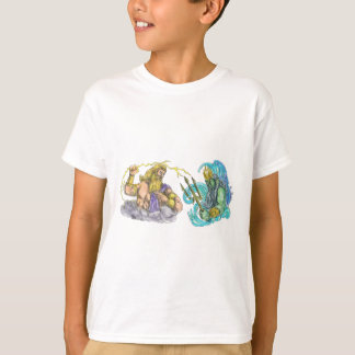 ZeusThunderbolt gegen Poseidon Trident Tätowierung T-Shirt