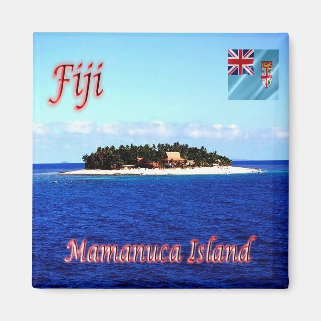 zFJ011 FIJI, MAMANUCA ISLAND, Ozeanien, Kühlschran Magnet (Vorne)