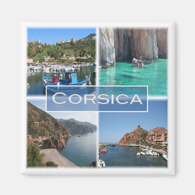 zFR007 SCANDOLA, Corse Korsika, Kühlschrank Magnet (Vorne)