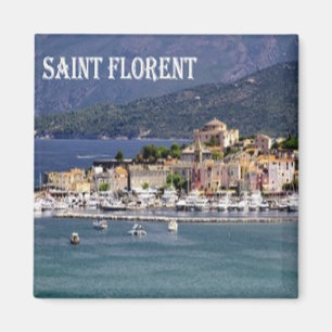 zFR009 SAINT FLORENT, Korsika, Kühlschrank Magnet