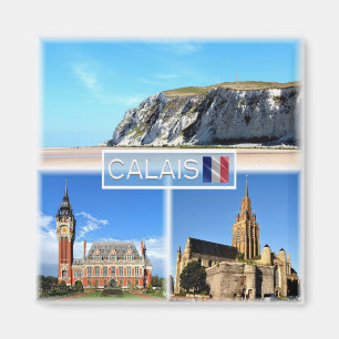 zFR022 CALAIS, Cap Blanc Nez, Kühlschrank Magnet