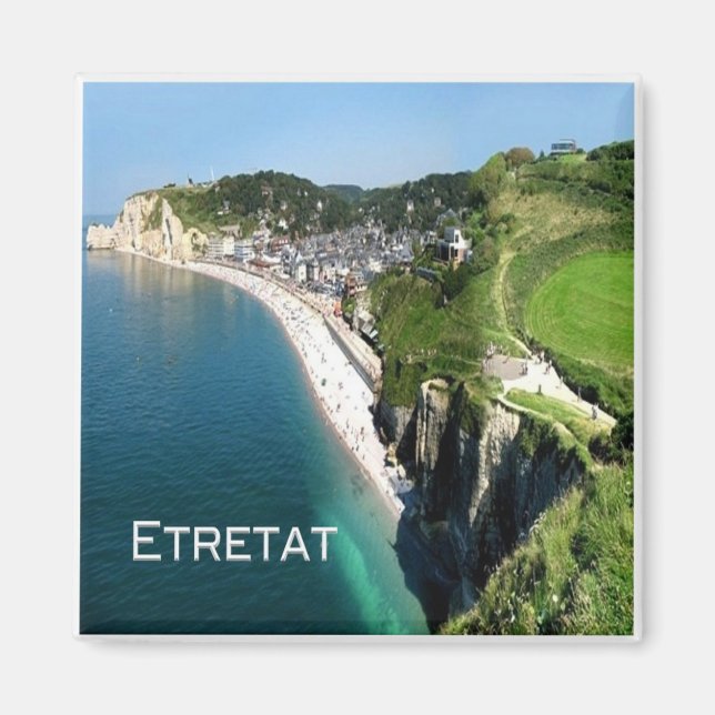 zFR023 ETRETAT Panorama, Normandie, Frankreich Magnet (Vorne)